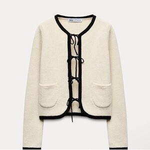 NWT Zara Knit Cardigan with Ties